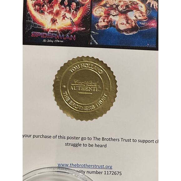 Spider-Man No Way Home Poster Signed Tom Holland Zendaya Autograph 27x40 COA #2 - Picture 4 of 11